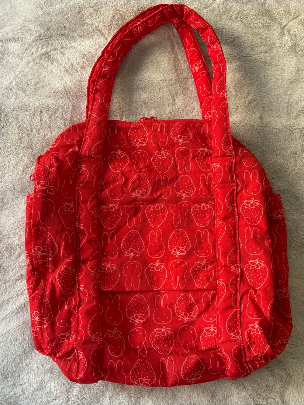 NWT BAGGU Small Cloud Carry-On Bag Miffy Strawberry